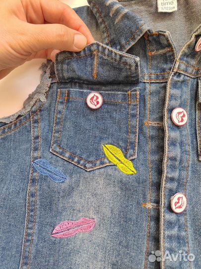 Жилетка джинсовая для девочки 122