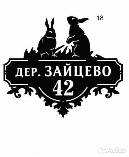 Стильная адресная табличка