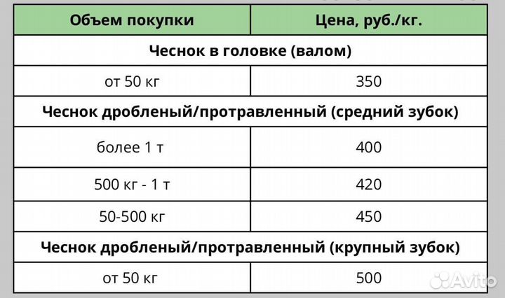 Чеснок озимый опт