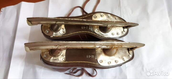 Коньки Ретро Винтаж р.42 Натуральная кожа СССР
