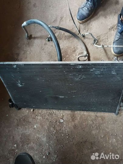 Компрессор кондиционера+радиатор+патрубки nissan