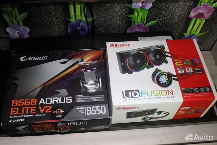 Комлект Ryzen 7 5800x Aorus B550 V2 Водянное охл