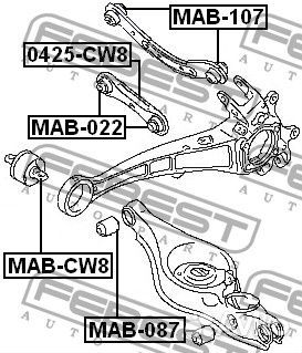 Сайлентблок заднего продольного рычага