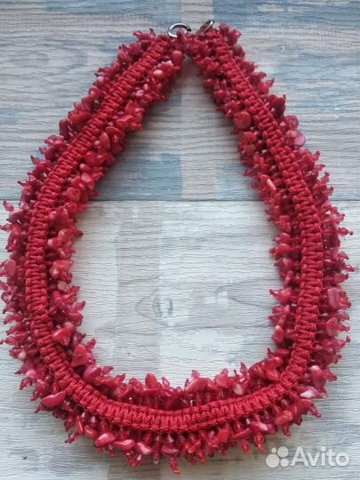 Великолепное,пушистое, колье с браслетом