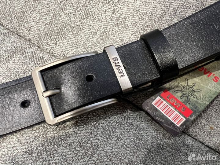 Мужской ремень levis синий / черный