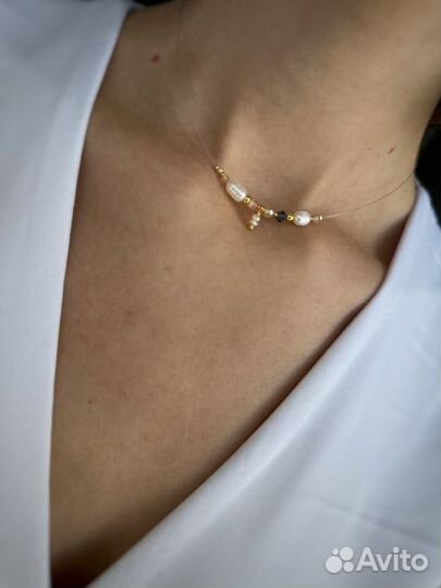 Чокер на леске на шею