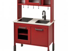 Детская кухня, 72x40x109 см, красный дуктиг икеа