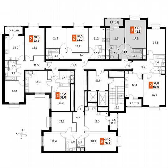 1-к. квартира, 41,5 м², 8/16 эт.