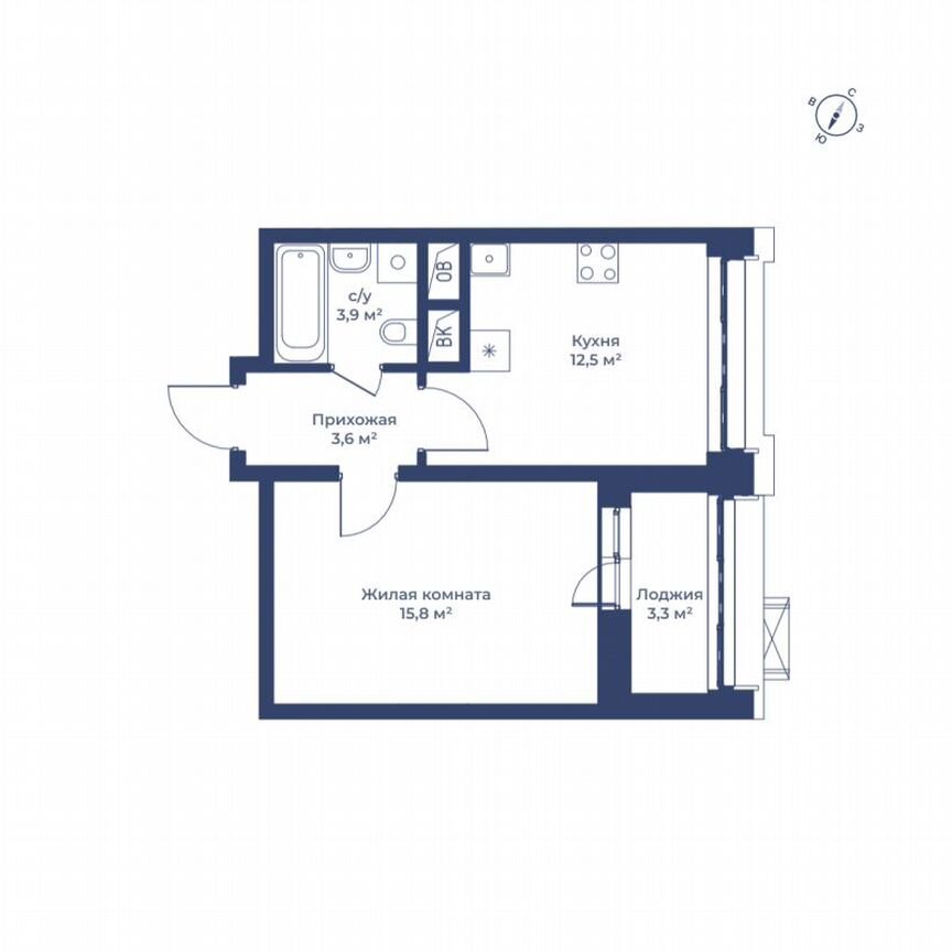 1-к. квартира, 37,5 м², 10/11 эт.