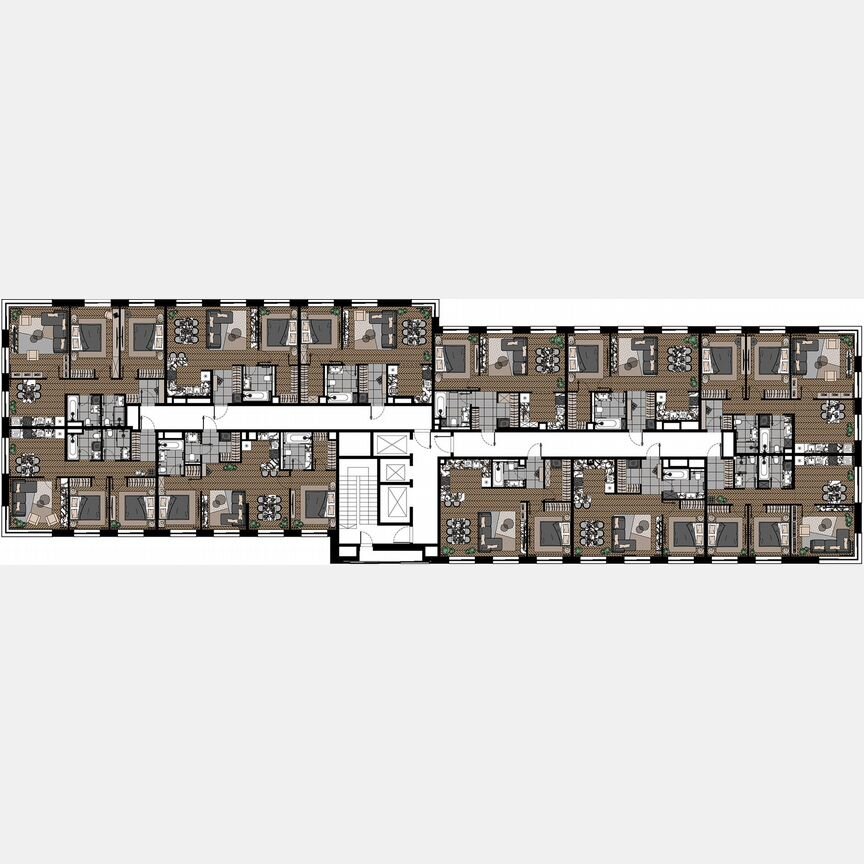 1-к. апартаменты, 58,4 м², 21/23 эт.
