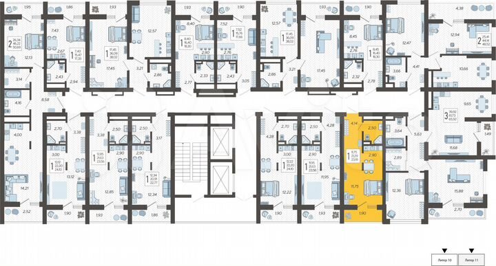 Квартира-студия, 23,2 м², 8/19 эт.