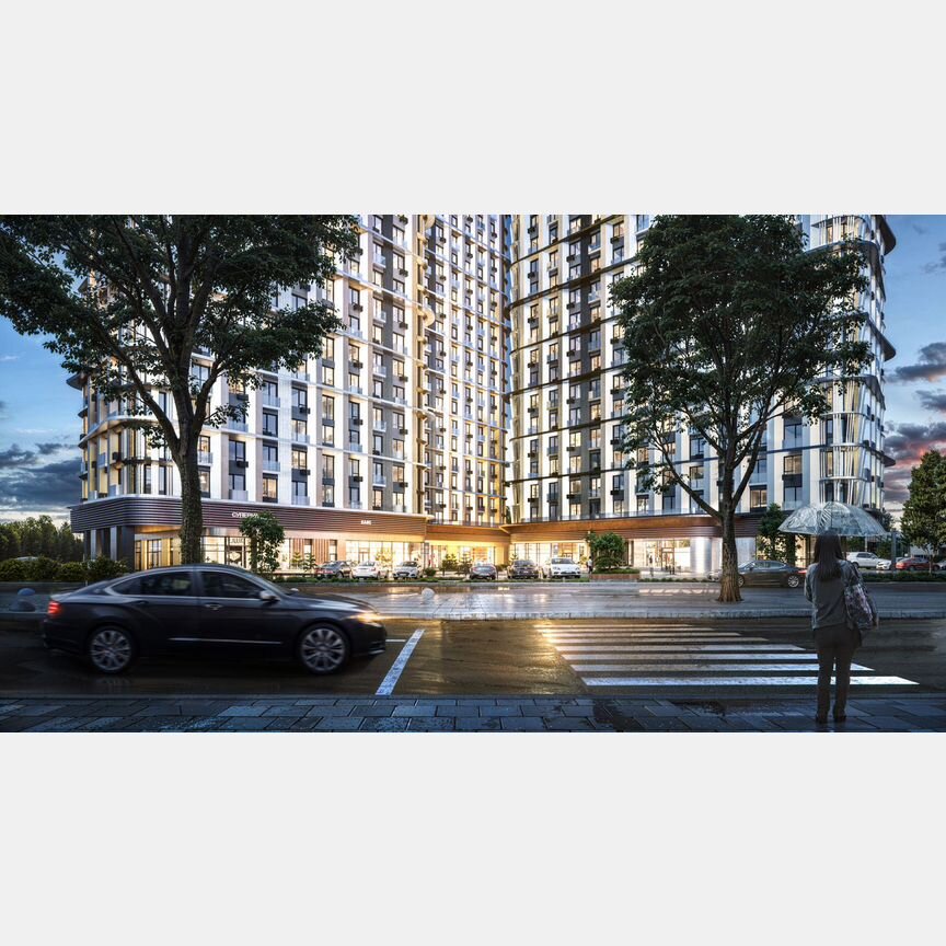 2-к. квартира, 43,5 м², 3/21 эт.