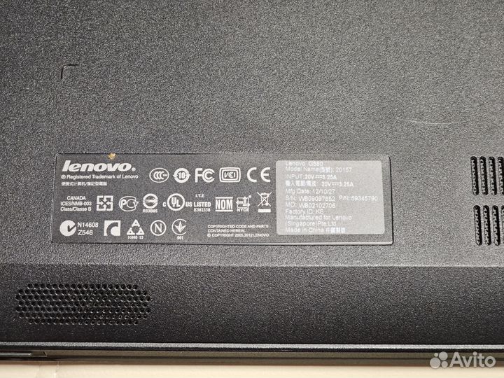 Ноутбук lenovo g580