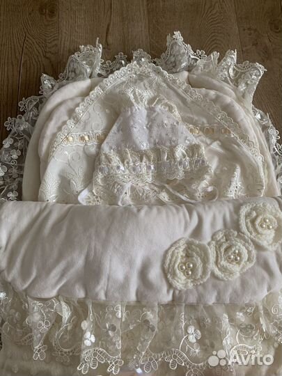 Конверт на выписку для девочки демисезонный