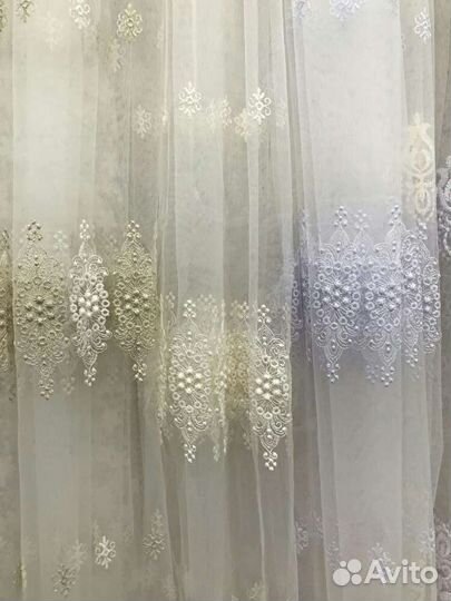 Тюль фатин узор