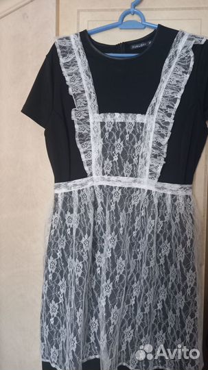 Белый школьный фартук