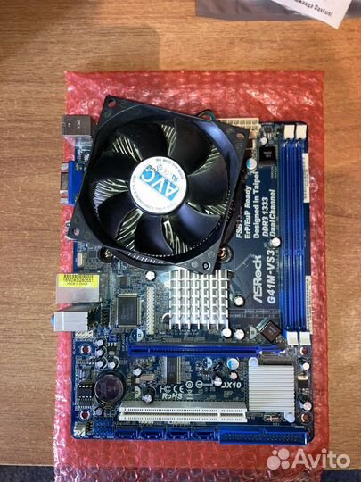 Материнская плата с процессором 775