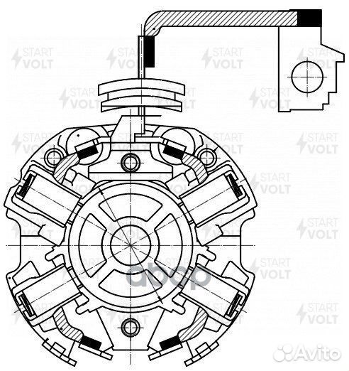 Узел щеточный стартера для а/м VAG Transporter T4