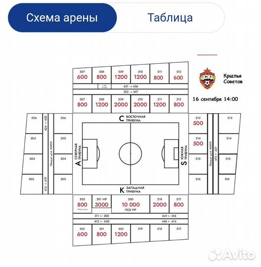 Цска - Крылья Советов билеты на футбол