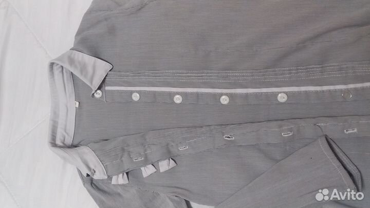 Серая блузка(рубашка) для девочки