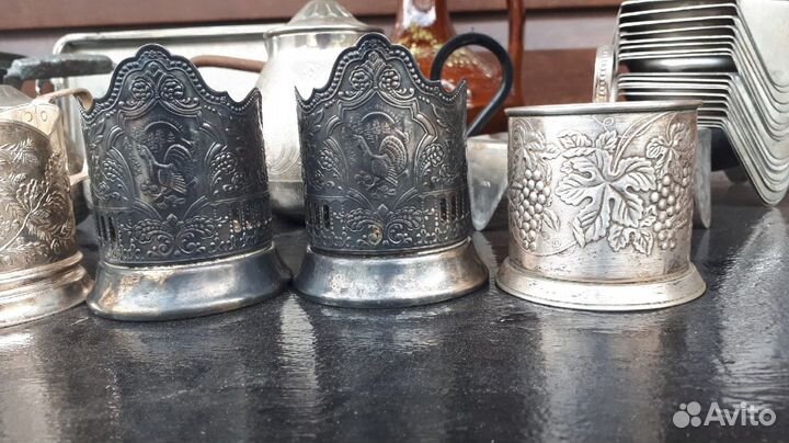 Подстаканники мельхиоровые