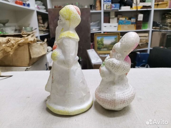 Дед Мороз и Снегурочка пенопласт СССР (Ч)