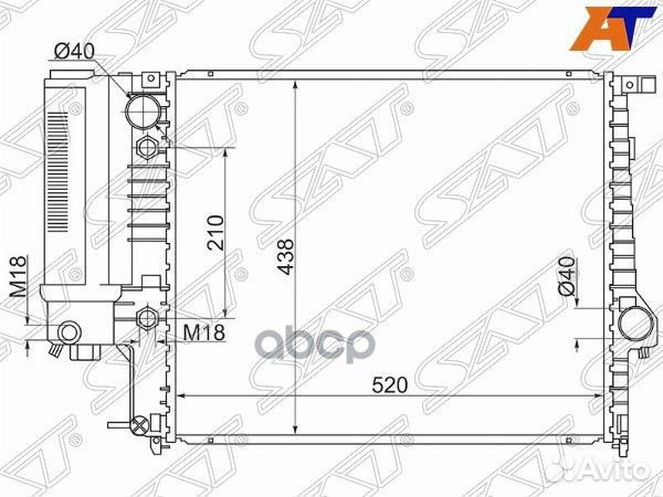 Радиатор BMW 5-Series 88-96 BW0004 Sat