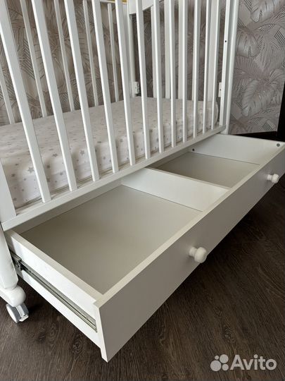 Детская кроватка-качалка Гандылян с матрасом