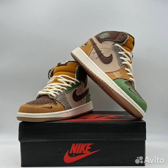 Кроссовки nike air jordan 1 low voodoo зимние 41-4