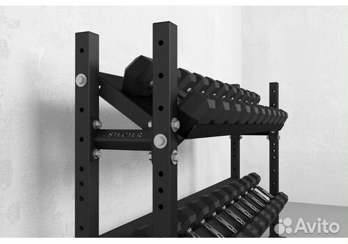 Стеллаж для инвентаря 1800-1160, чёрный