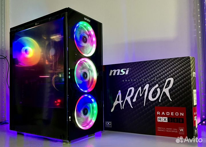 Игровой компьютер Core i5 /8Gb/SSD/RX580 8Gb