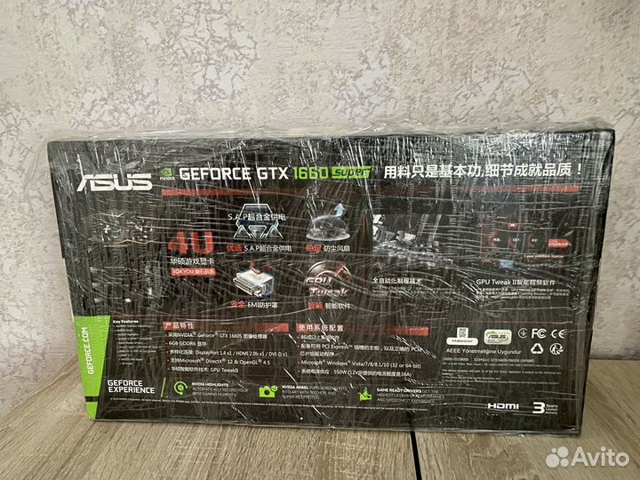 Новая Asus 1660 Super Gaming OC +3 года гарантии