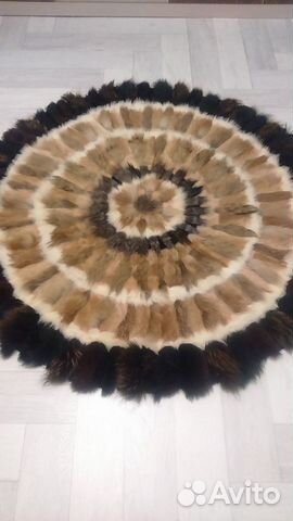 Ковер из меха песца новый