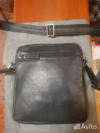 Сумка мужская натуральная кожа через плечо