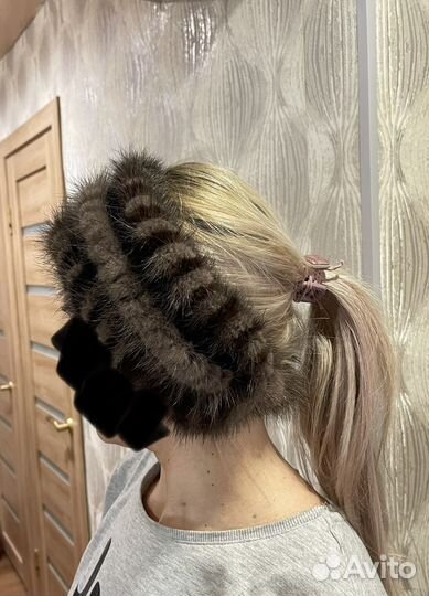 Норковая повязка женская