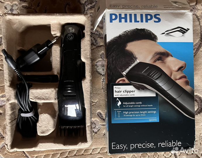 Машинка для стрижки волос philips новая