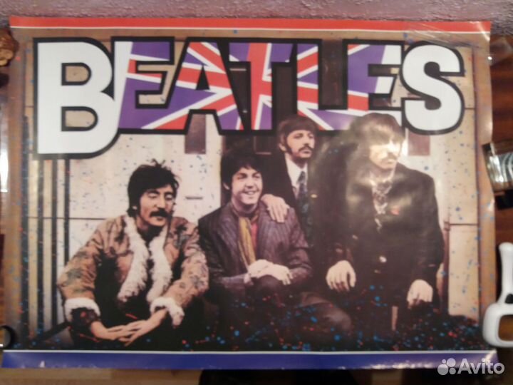 Плакат 90-х THE beatles 90 60