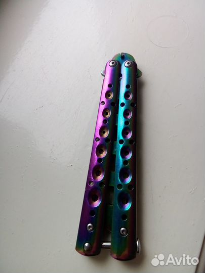 Тренировочный нож бабочка (цвет радужный)