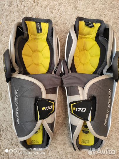 Щитки хоккейные детские Bauer Supreme S170, р 12