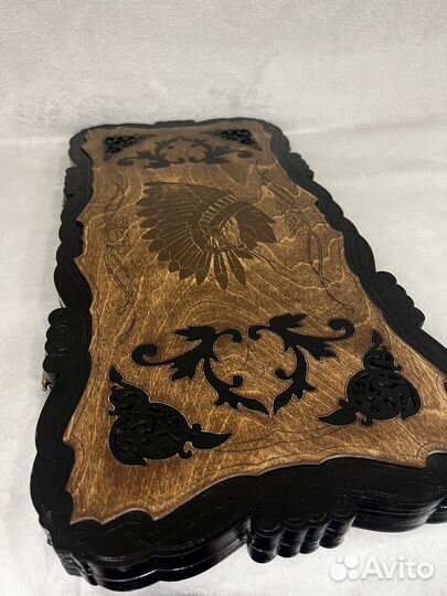 Нарды ручной работы со стеклянным игровым полем