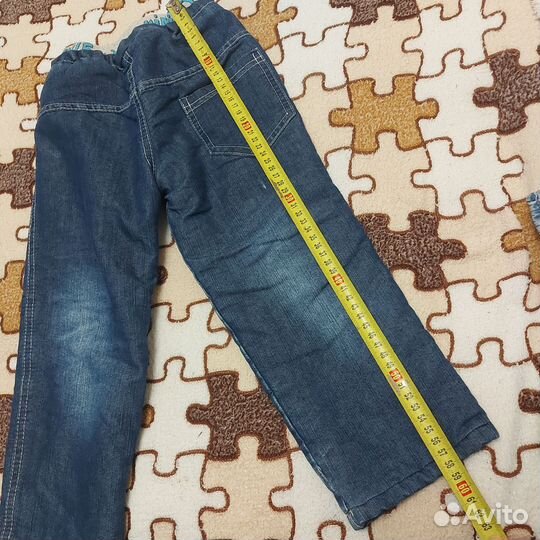 Джинсы утепленные на мальчика 98