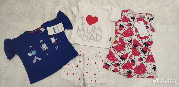 Детские вещи пакетом на девочку новые 62 - 74-80