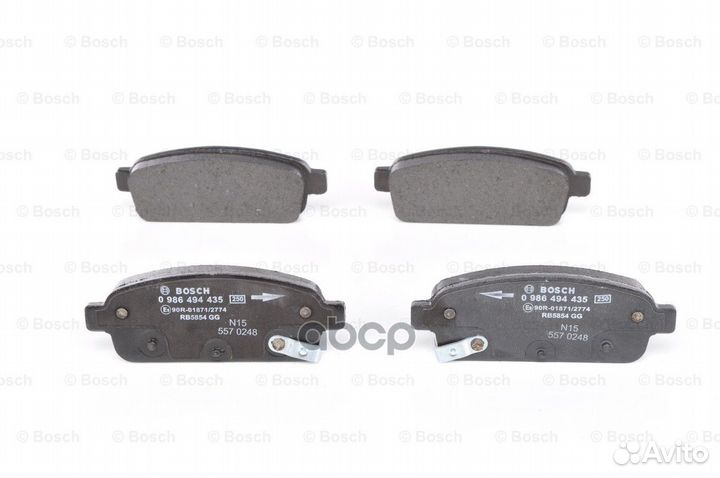 Колодки тормозные дисковые зад 0986494435 B