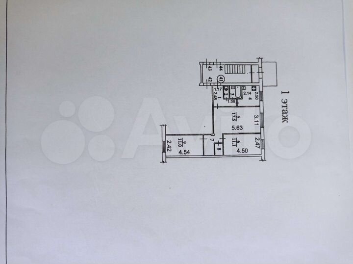 3-к. квартира, 58,4 м², 1/5 эт.