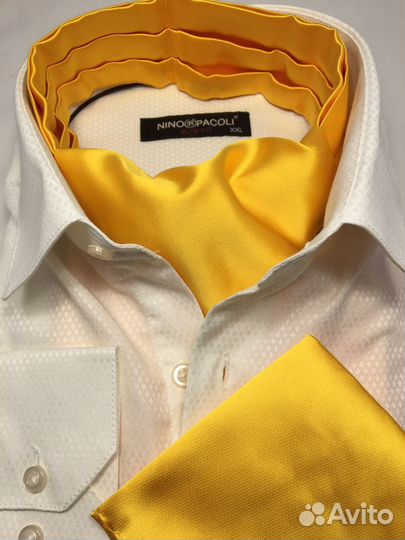 Новый желтый шейный платок-аскот