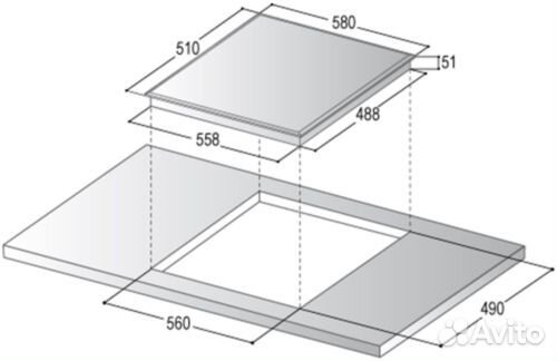 Стеклокерамическая панель korting HI 62022 B