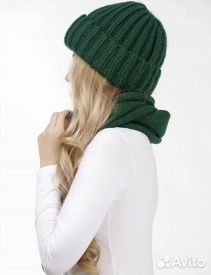 Шапка женская с шарфом