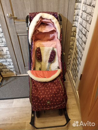 Детские санки коляска ника