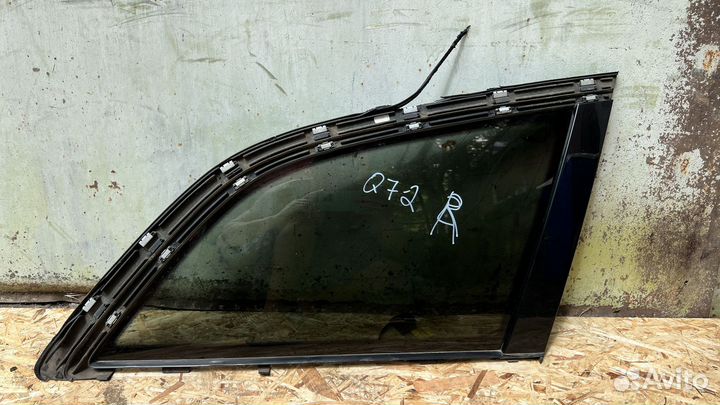 Стекло собачника форточка правое audi q7 4l 05-15