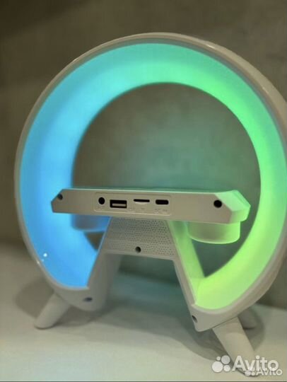 RGB лампа (ночник) +колонка+ беспроводная зарядка